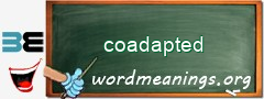WordMeaning blackboard for coadapted